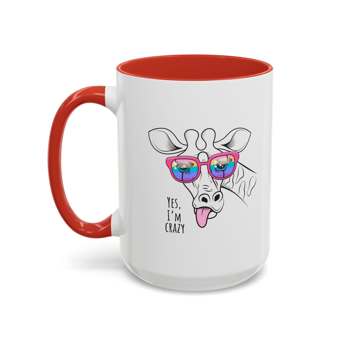 Funny Giraffe Coffee Mug - "Yes, I'm Crazy" - Perfect Gift for Animal Lovers
