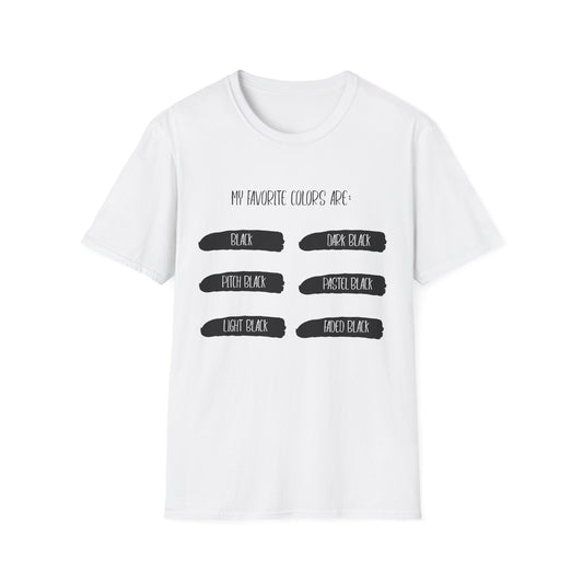 My Favorite Colors T-Shirt | Unisex Softstyle Tee for Color Lovers