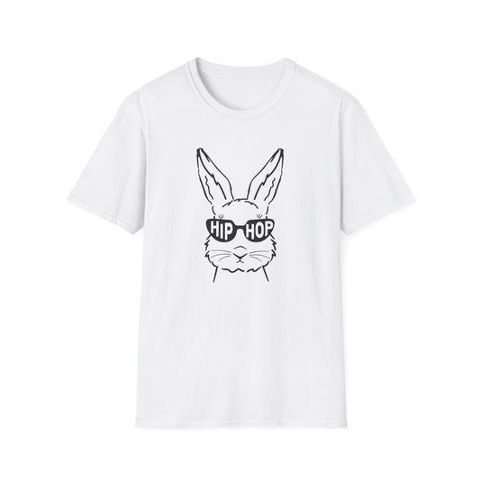 Hip Hop Bunny Graphic T-Shirt - Unisex Softstyle Tee for Music Lovers