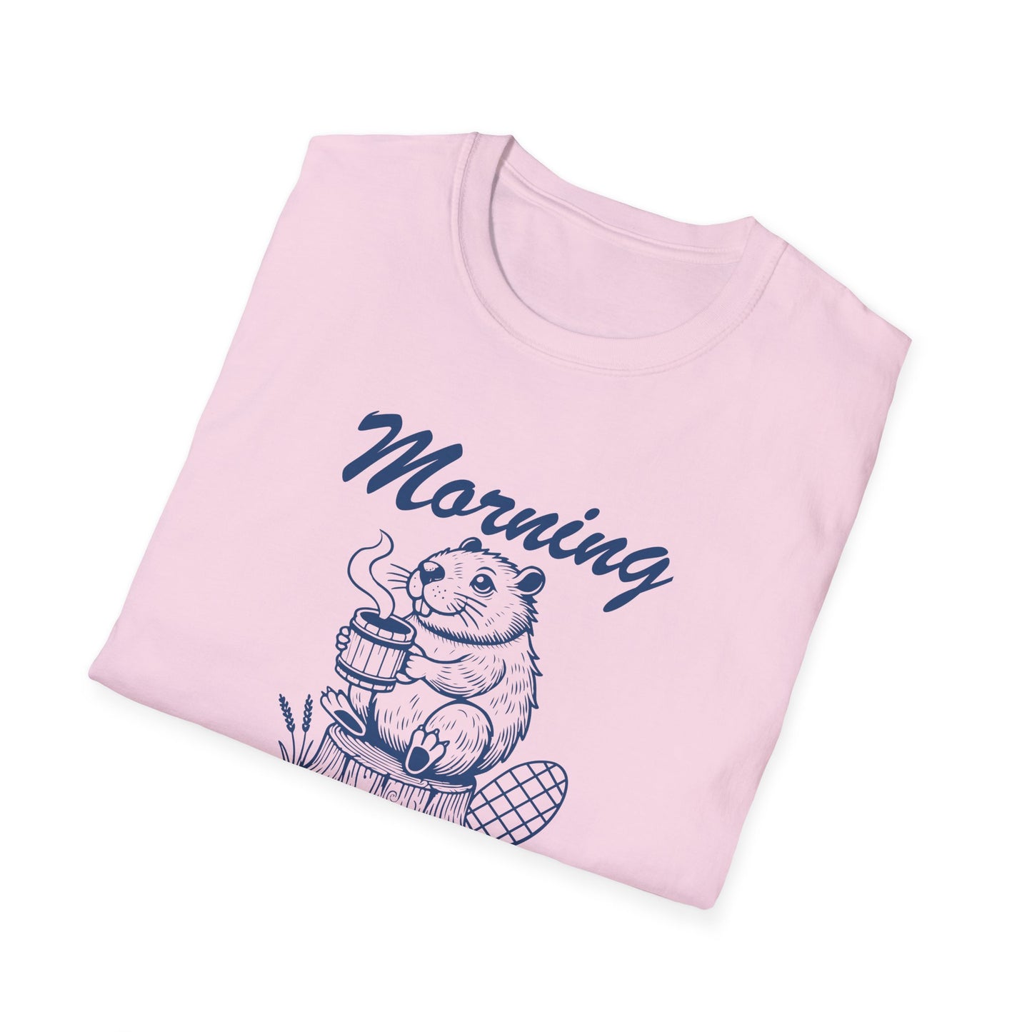 Funny Morning Wood Unisex T-Shirt - Softstyle Graphic Tee for Nature Lovers
