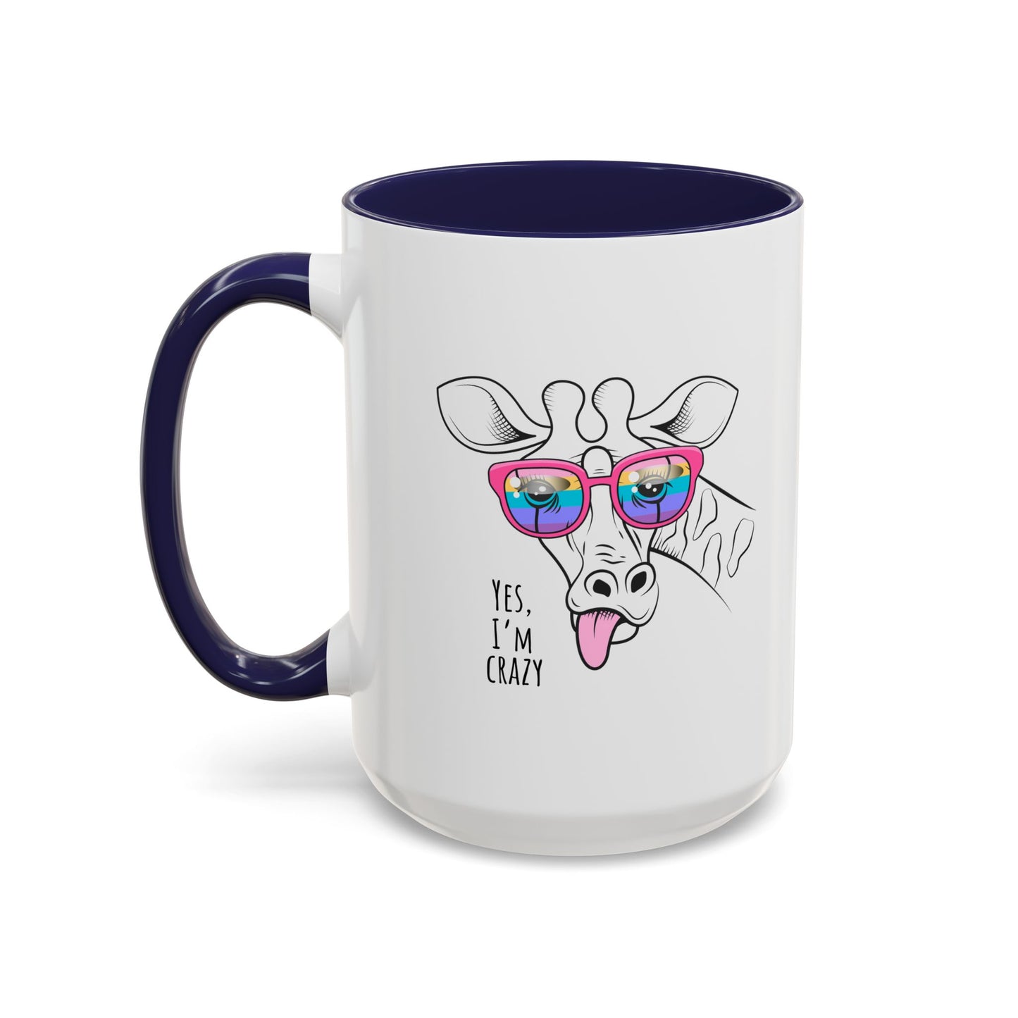 Funny Giraffe Coffee Mug - "Yes, I'm Crazy" - Perfect Gift for Animal Lovers