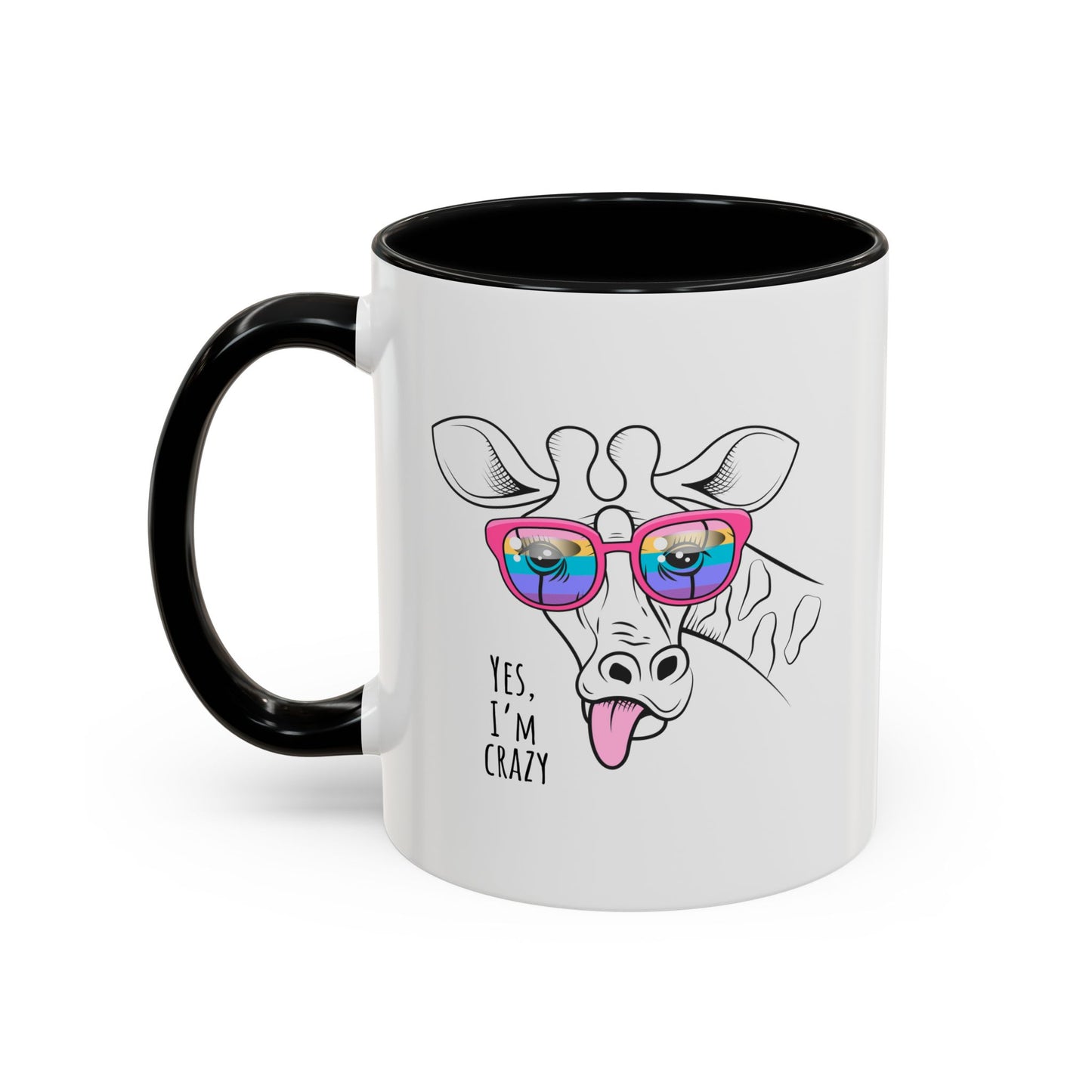 Funny Giraffe Coffee Mug - "Yes, I'm Crazy" - Perfect Gift for Animal Lovers