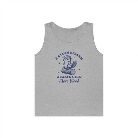 Funny Beaver Graphic Tank Top - Perfect for Summer Fun!