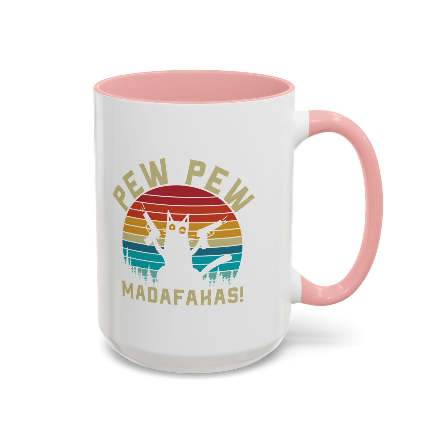 Fun Pew Pew Coffee Mug - 11 & 15oz - Perfect for Cat Lovers