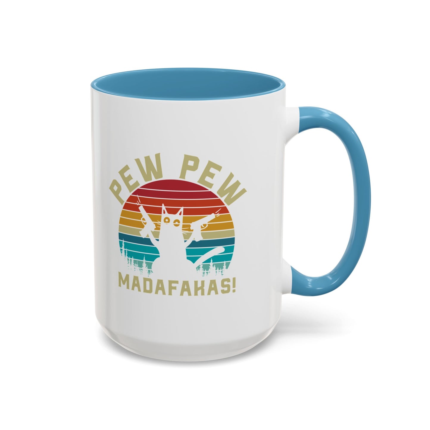 Fun Pew Pew Coffee Mug - 11 & 15oz - Perfect for Cat Lovers