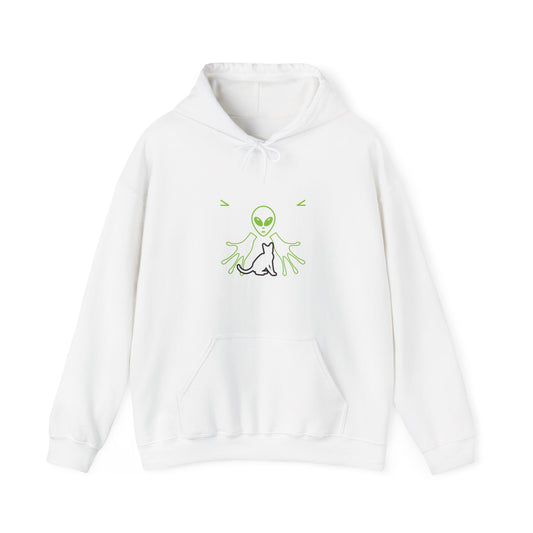 Alien & Cat Hoodie - Unisex Heavy Blend™ Sweatshirt