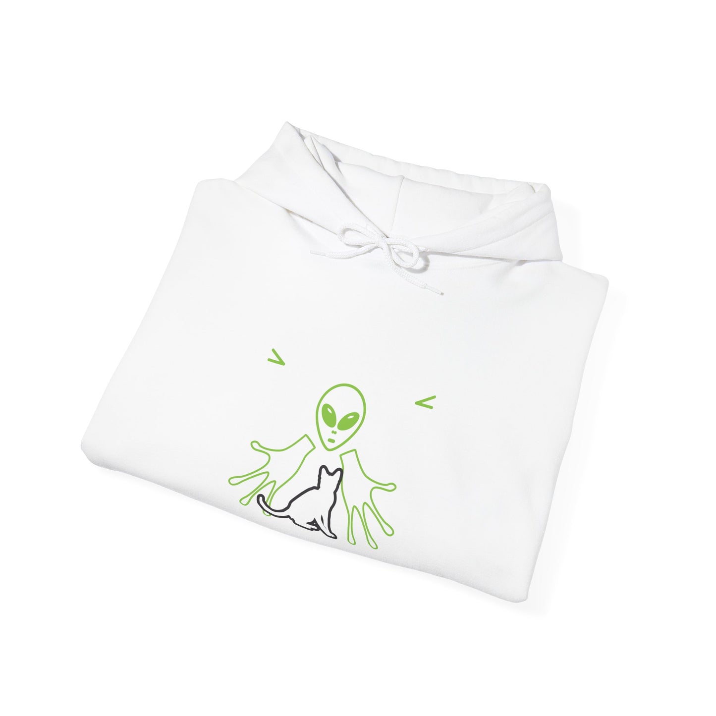 Alien & Cat Hoodie - Unisex Heavy Blend™ Sweatshirt