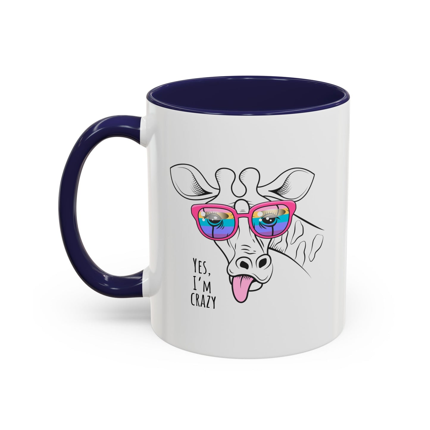 Funny Giraffe Coffee Mug - "Yes, I'm Crazy" - Perfect Gift for Animal Lovers