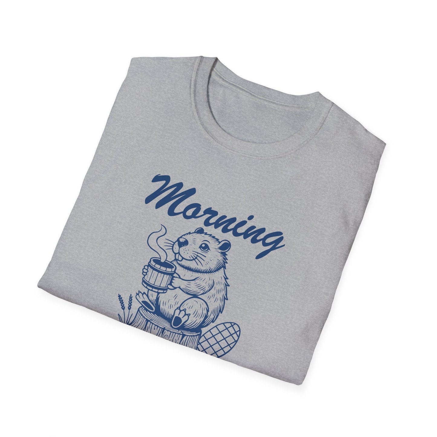 Funny Morning Wood Unisex T-Shirt - Softstyle Graphic Tee for Nature Lovers