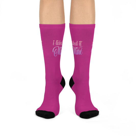 I Licked It, So It's Mine Cushioned Crew Socks - Fun and Playful Gift for Friends