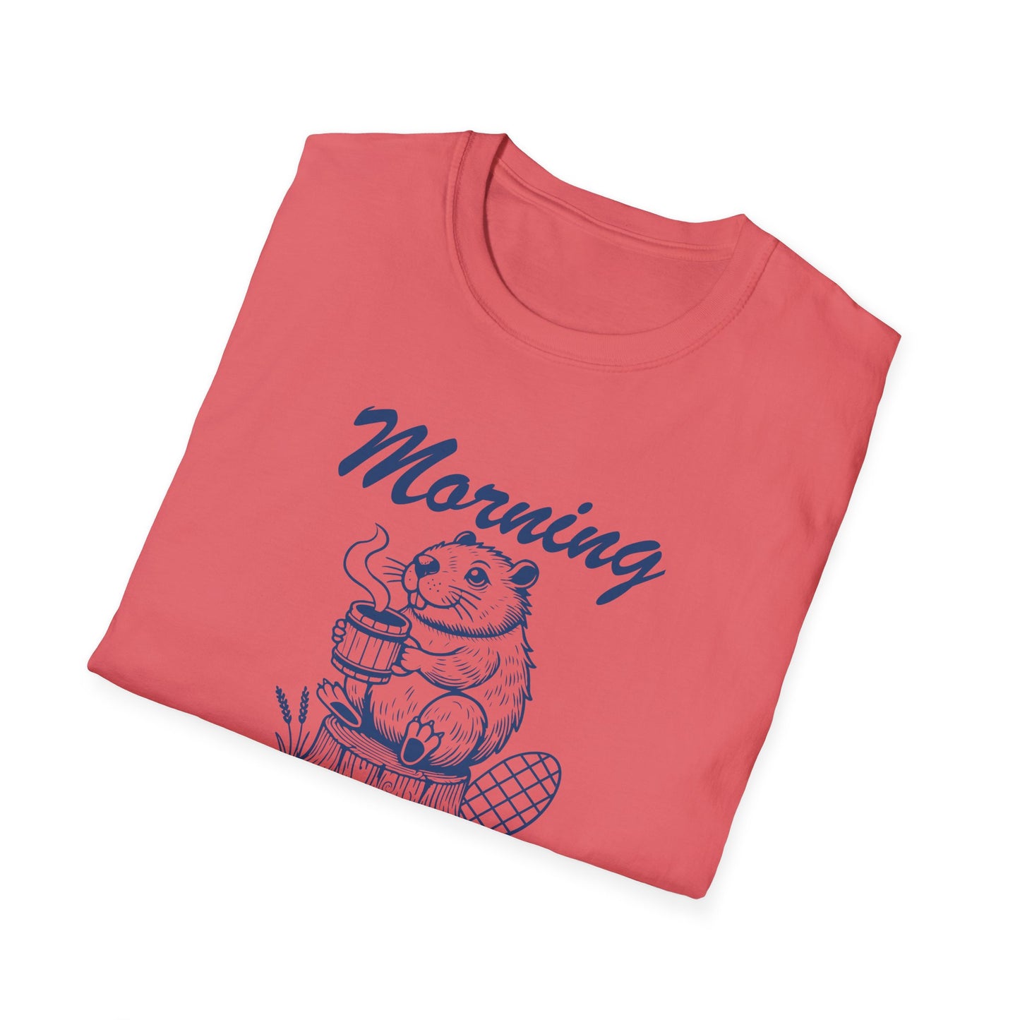 Funny Morning Wood Unisex T-Shirt - Softstyle Graphic Tee for Nature Lovers