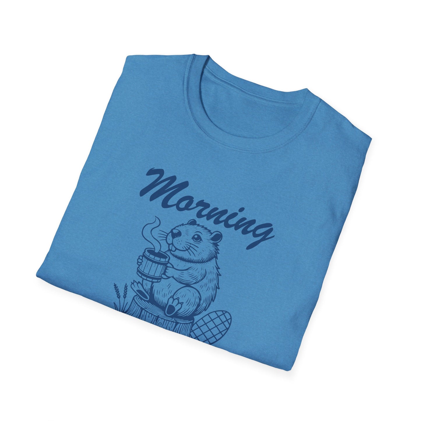 Funny Morning Wood Unisex T-Shirt - Softstyle Graphic Tee for Nature Lovers