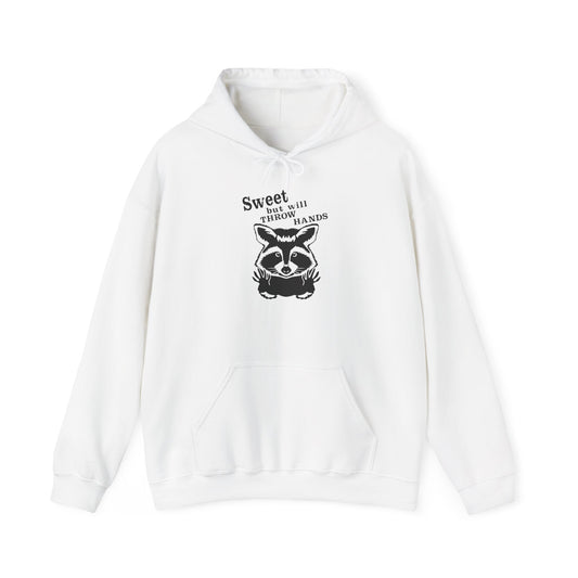 Sweet Raccoon Unisex Hooded Sweatshirt - Cozy & Playful Design