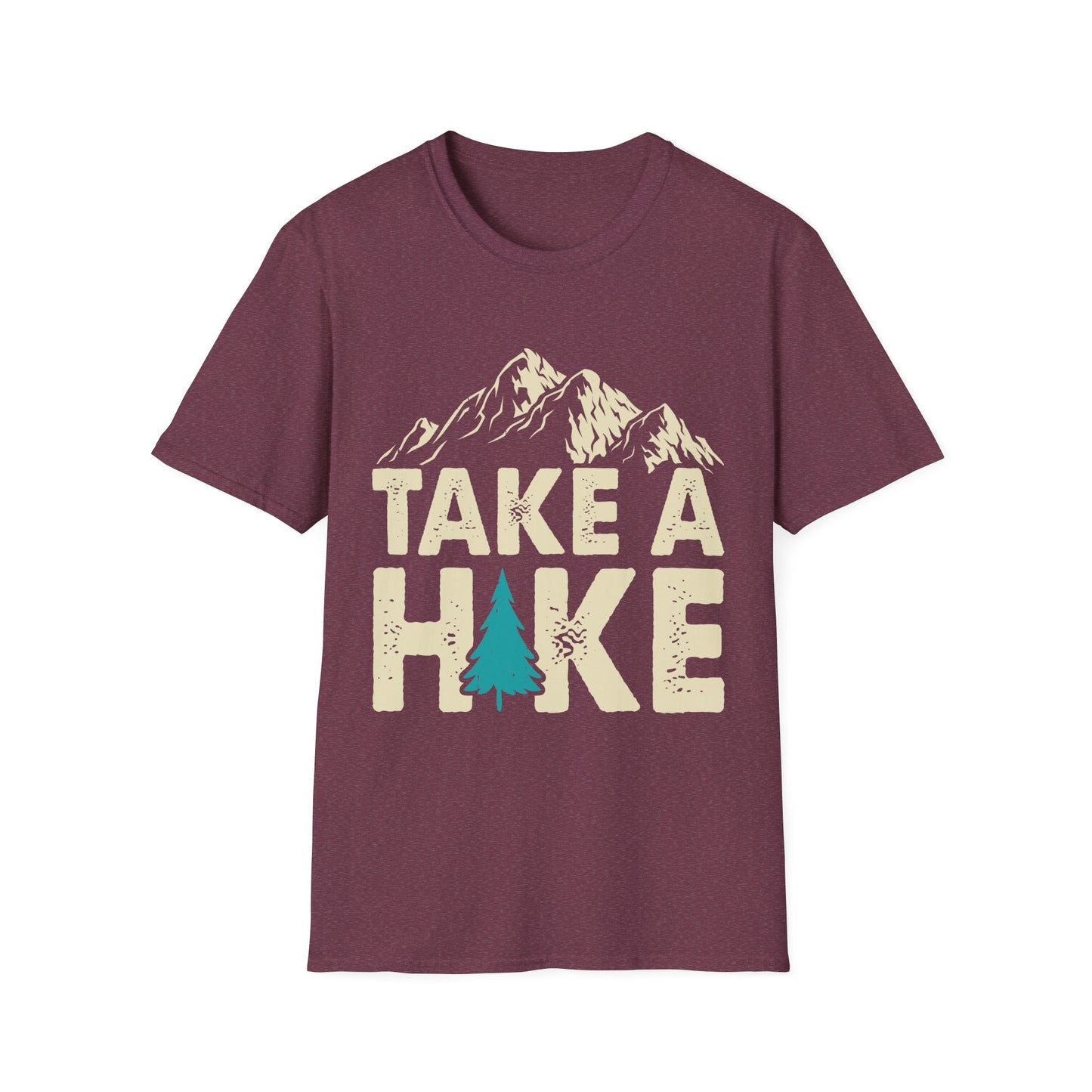 Adventure Ready Unisex Softstyle T-Shirt - "Take A Hike" - Perfect for Nature Lovers and Outdoor Enthusiasts