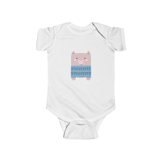 Cute Piggy Design Infant Bodysuit - Adorable Baby Clothes for Newborns