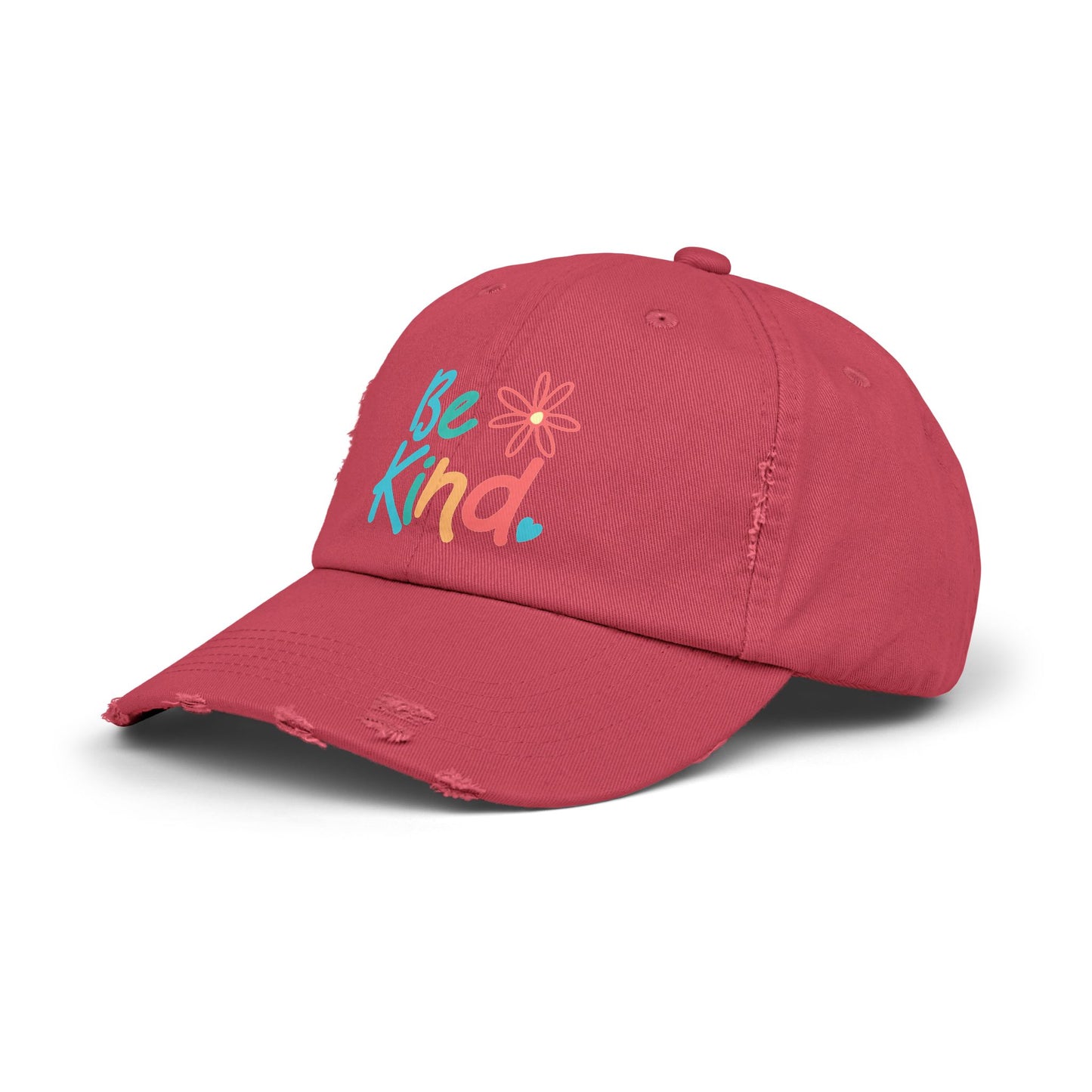 Be Kind Distressed Cap - Unisex Inspirational Hat for Everyday Wear