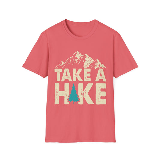 Adventure Ready Unisex Softstyle T-Shirt - "Take A Hike" - Perfect for Nature Lovers and Outdoor Enthusiasts
