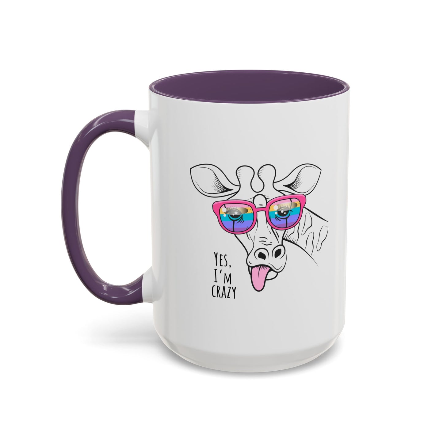 Funny Giraffe Coffee Mug - "Yes, I'm Crazy" - Perfect Gift for Animal Lovers