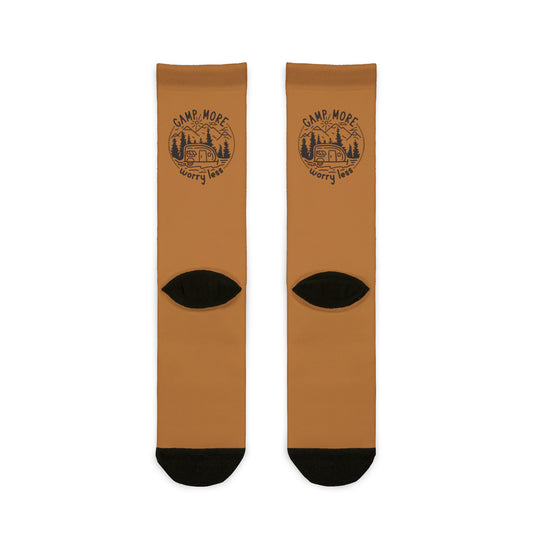 Camp More Worry Less Sublimation Socks