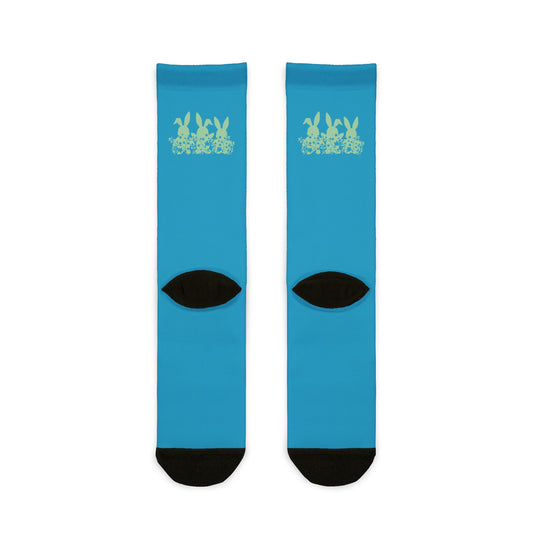 Playful Bunny Print Crew Socks for Fun-Loving Feet