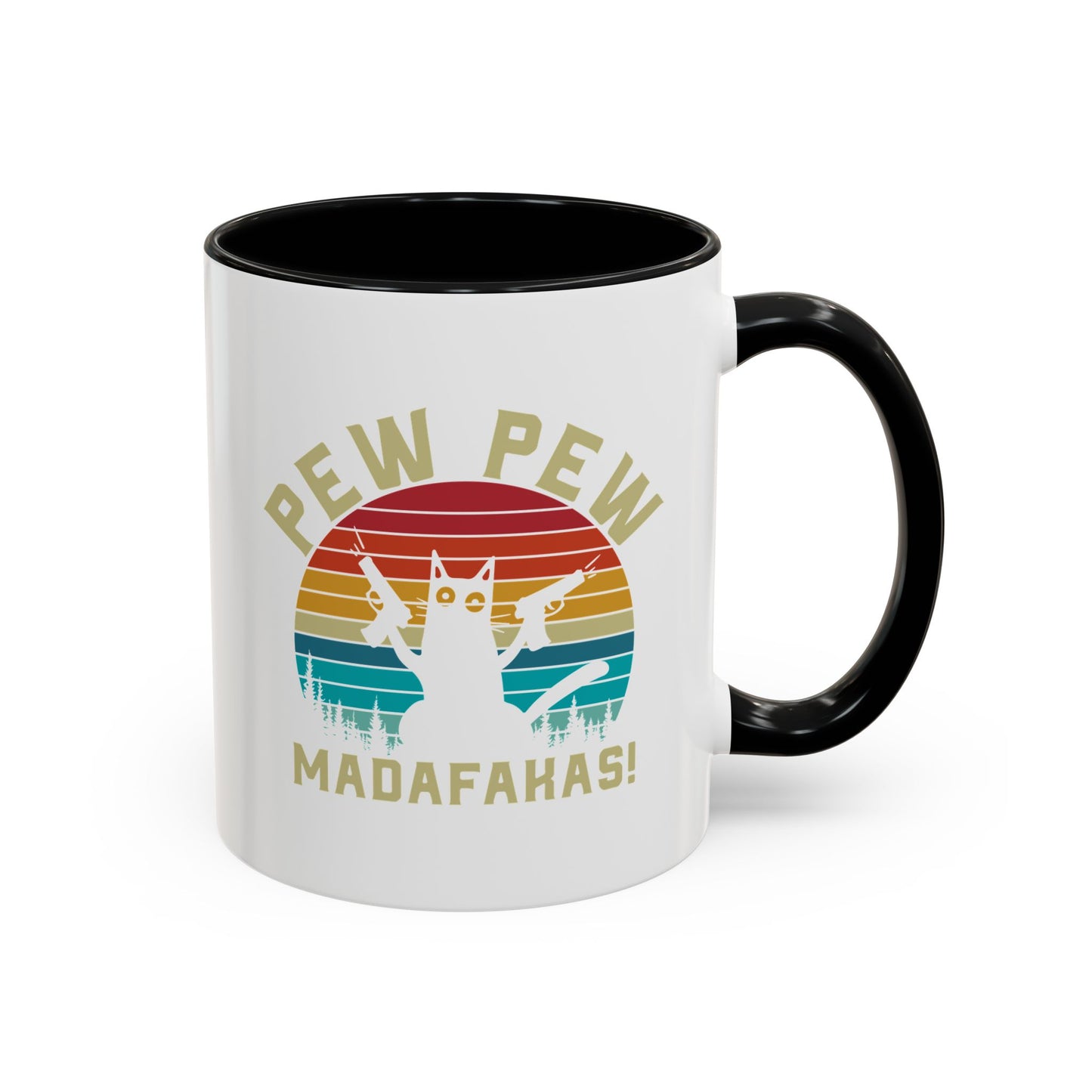 Fun Pew Pew Coffee Mug - 11 & 15oz - Perfect for Cat Lovers