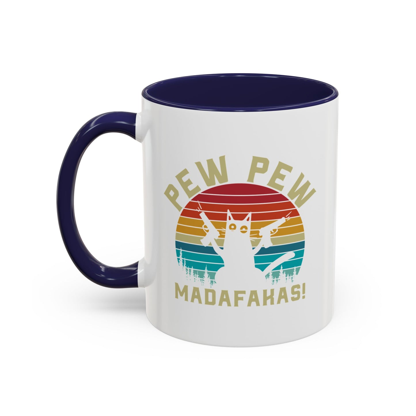 Fun Pew Pew Coffee Mug - 11 & 15oz - Perfect for Cat Lovers