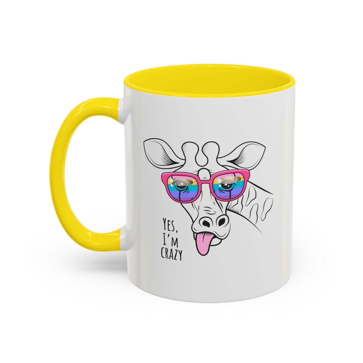 Funny Giraffe Coffee Mug - "Yes, I'm Crazy" - Perfect Gift for Animal Lovers