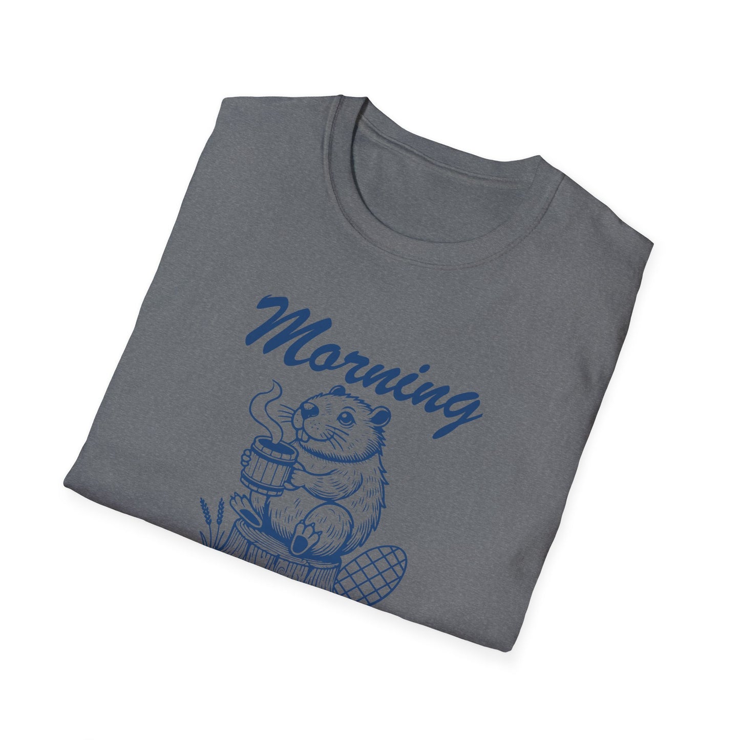 Funny Morning Wood Unisex T-Shirt - Softstyle Graphic Tee for Nature Lovers