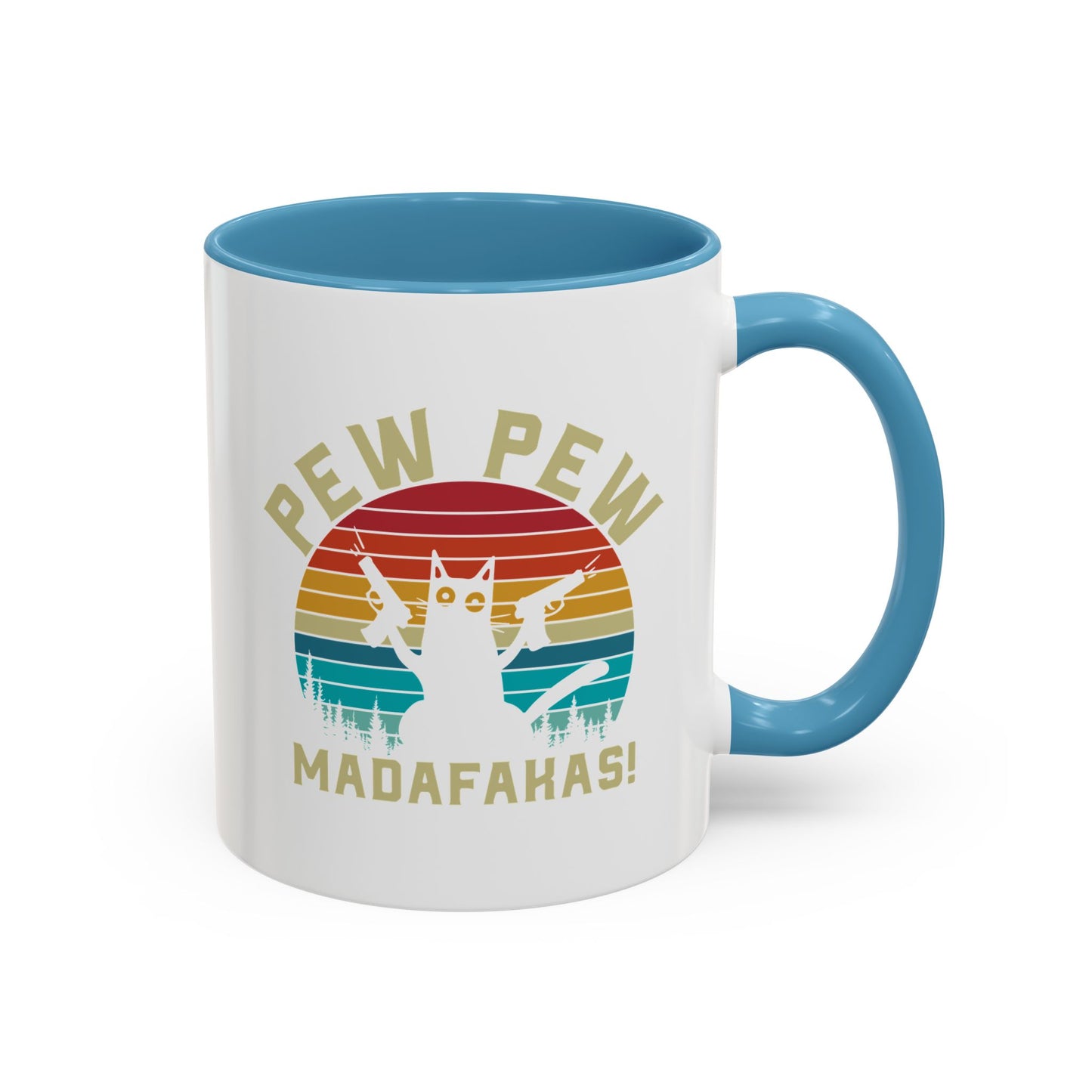 Fun Pew Pew Coffee Mug - 11 & 15oz - Perfect for Cat Lovers