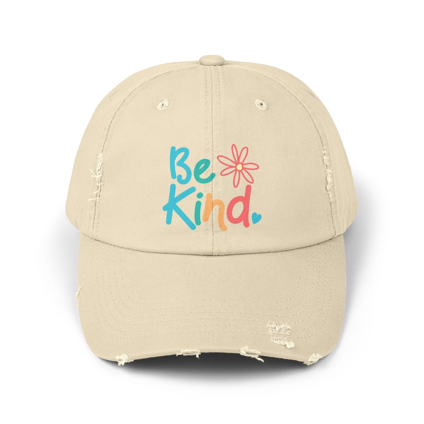 Be Kind Distressed Cap - Unisex Inspirational Hat for Everyday Wear