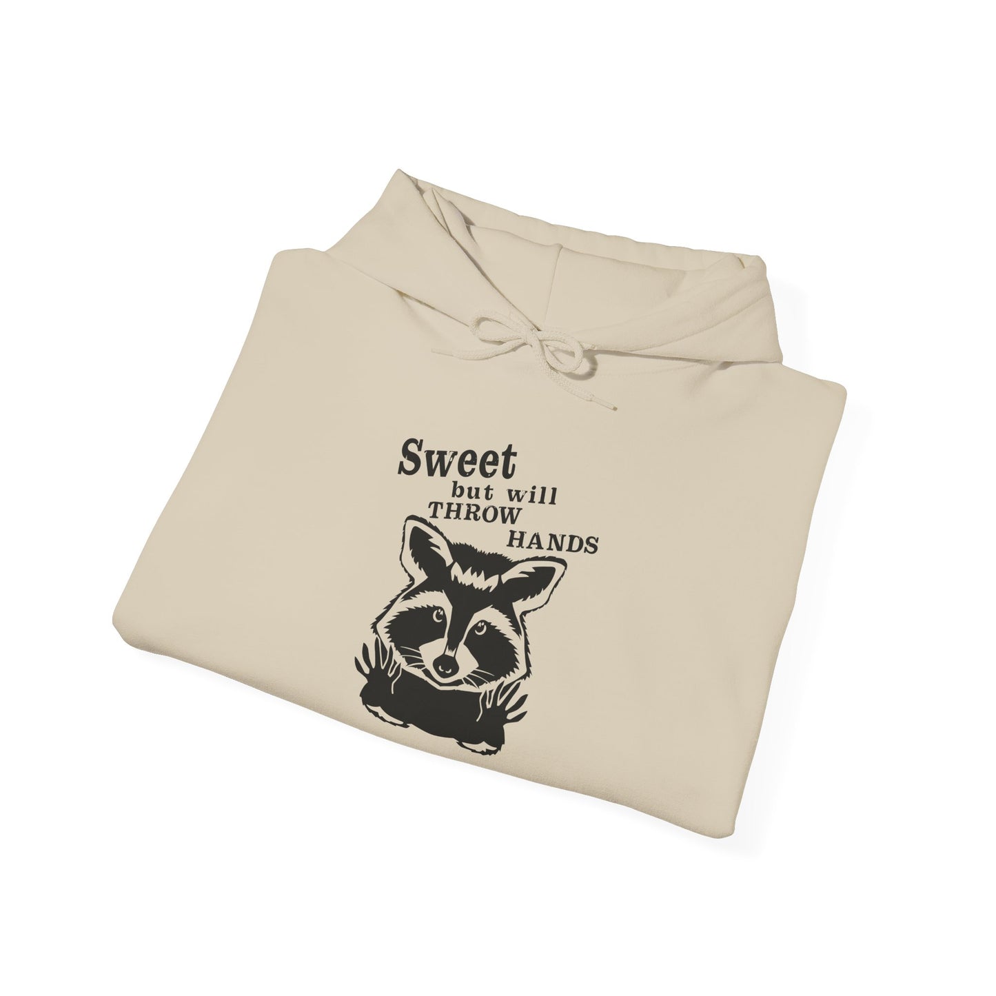 Sweet Raccoon Unisex Hooded Sweatshirt - Cozy & Playful Design