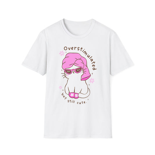 Overstimulated Cat Unisex T-Shirt - Cute and Comfy Casual Wear