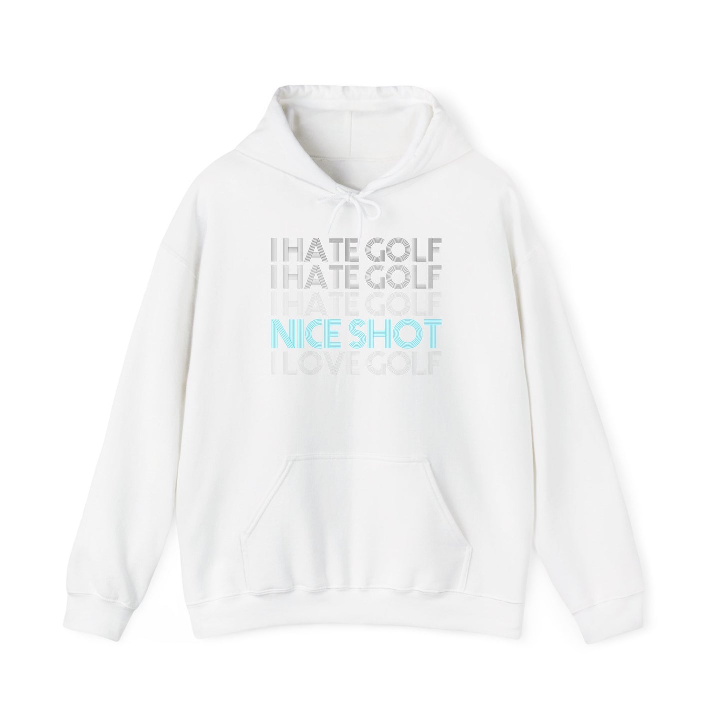 I Hate Golf Unisex Hooded Sweatshirt - Casual Golf Humor Hoodie