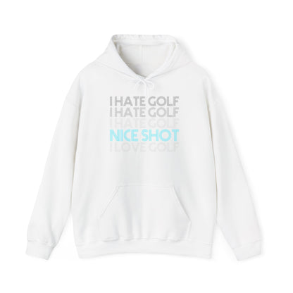 I Hate Golf Unisex Hooded Sweatshirt - Casual Golf Humor Hoodie