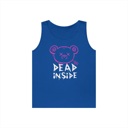 Unisex Heavy Cotton Tank Top - "Dead Inside" Graphic Tee for Casual Wear