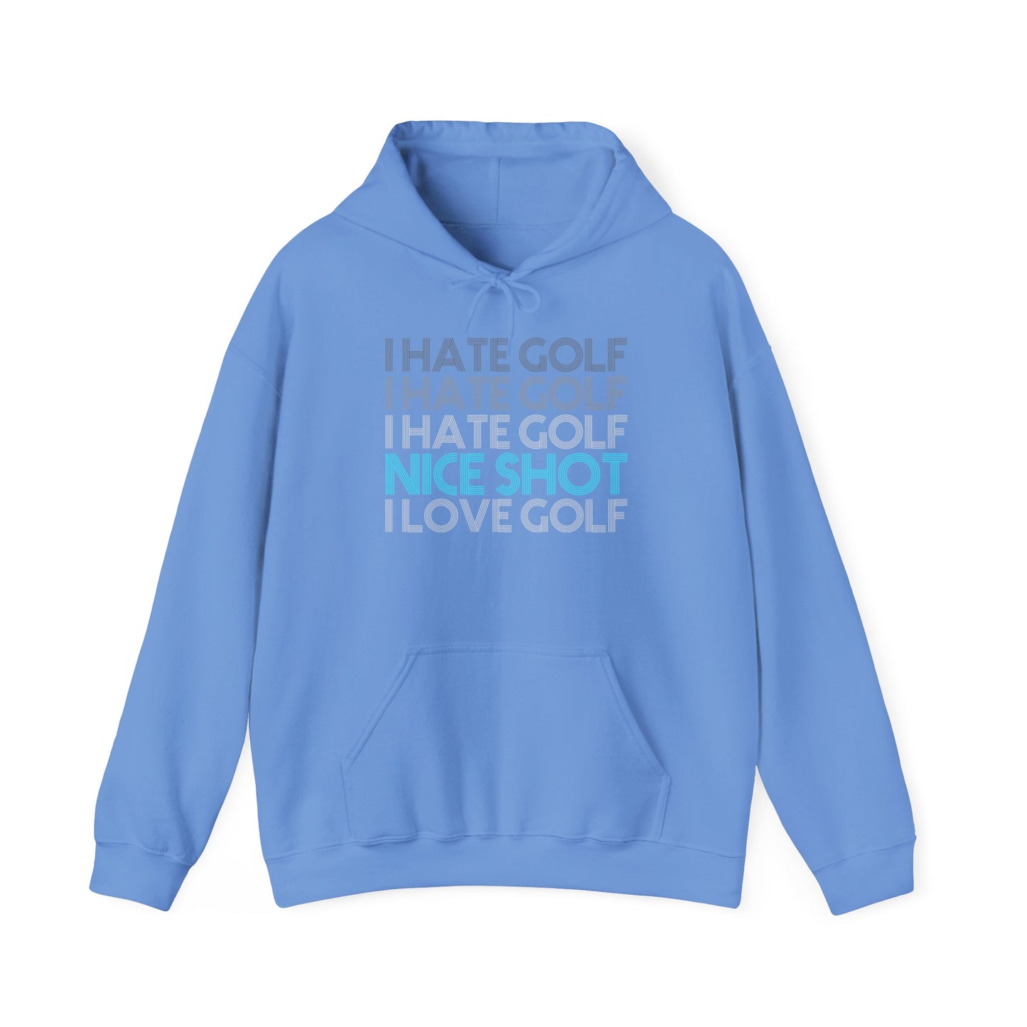 I Hate Golf Unisex Hooded Sweatshirt - Casual Golf Humor Hoodie