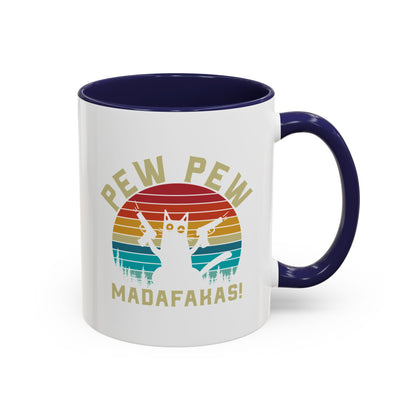 Fun Pew Pew Coffee Mug - 11 & 15oz - Perfect for Cat Lovers
