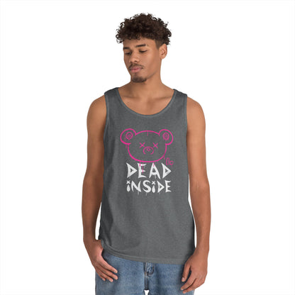 Unisex Heavy Cotton Tank Top - "Dead Inside" Graphic Tee for Casual Wear