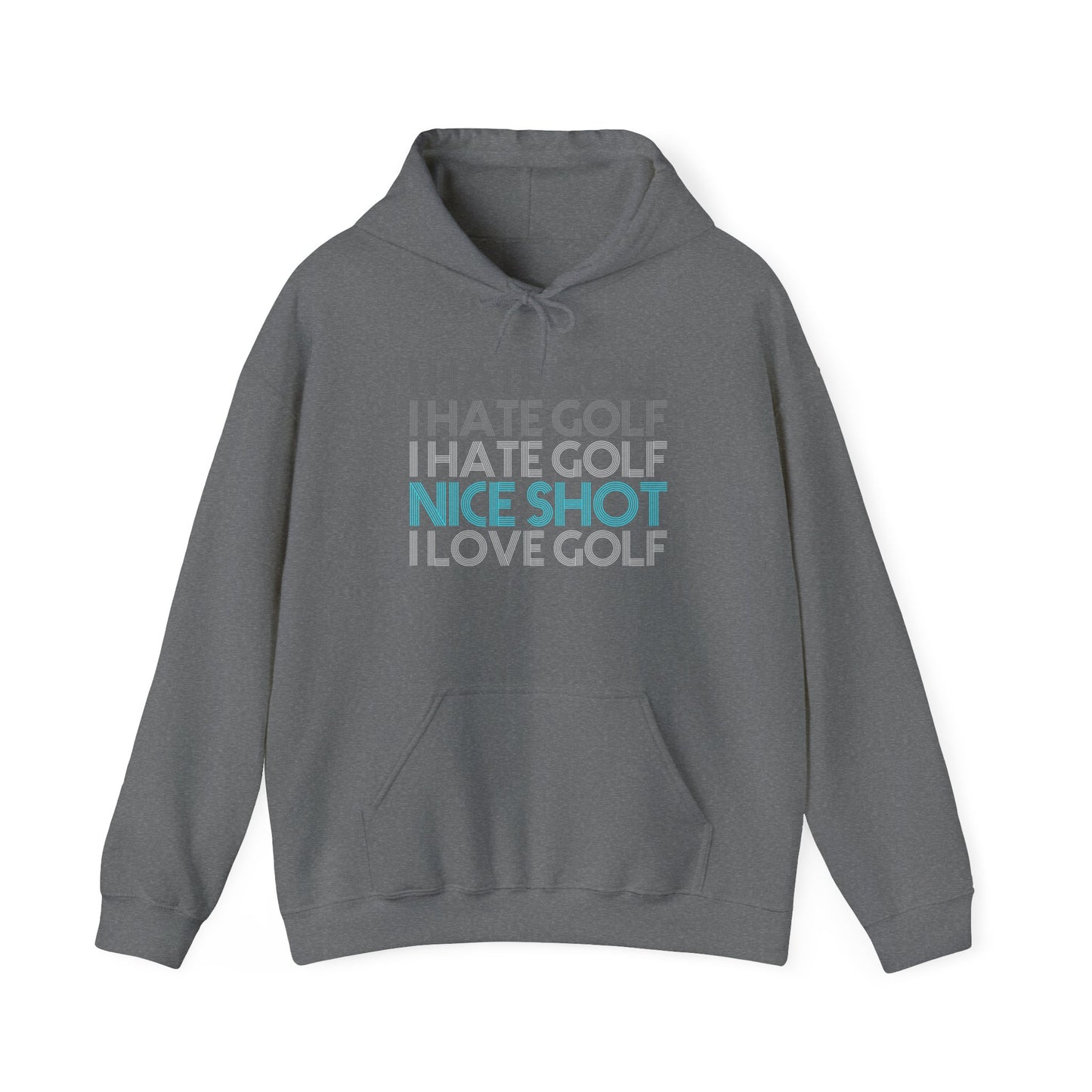 I Hate Golf Unisex Hooded Sweatshirt - Casual Golf Humor Hoodie