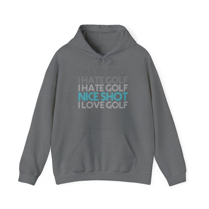 I Hate Golf Unisex Hooded Sweatshirt - Casual Golf Humor Hoodie