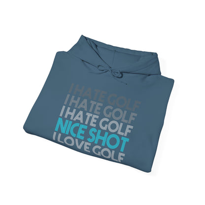 I Hate Golf Unisex Hooded Sweatshirt - Casual Golf Humor Hoodie