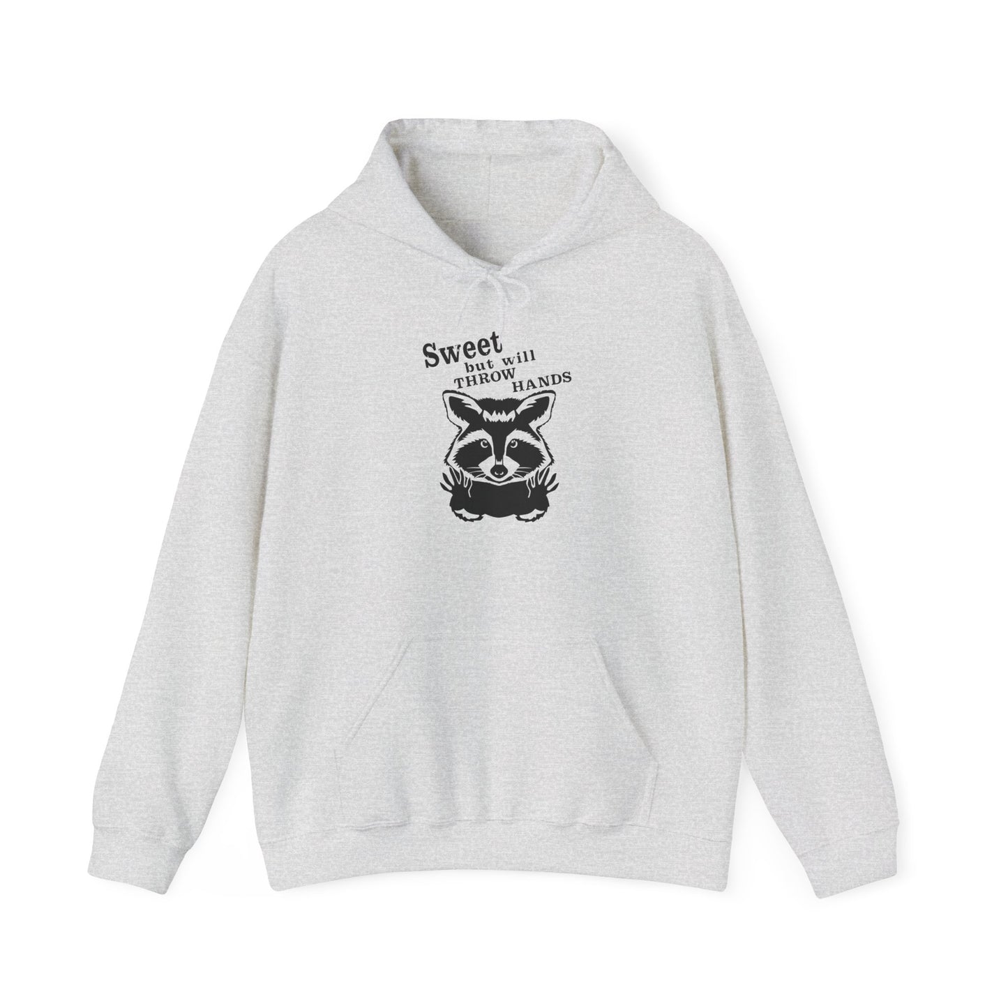 Sweet Raccoon Unisex Hooded Sweatshirt - Cozy & Playful Design
