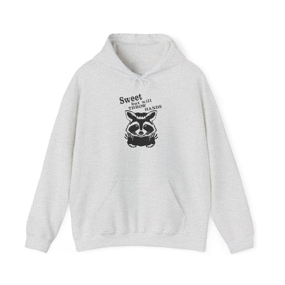 Sweet Raccoon Unisex Hooded Sweatshirt - Cozy & Playful Design