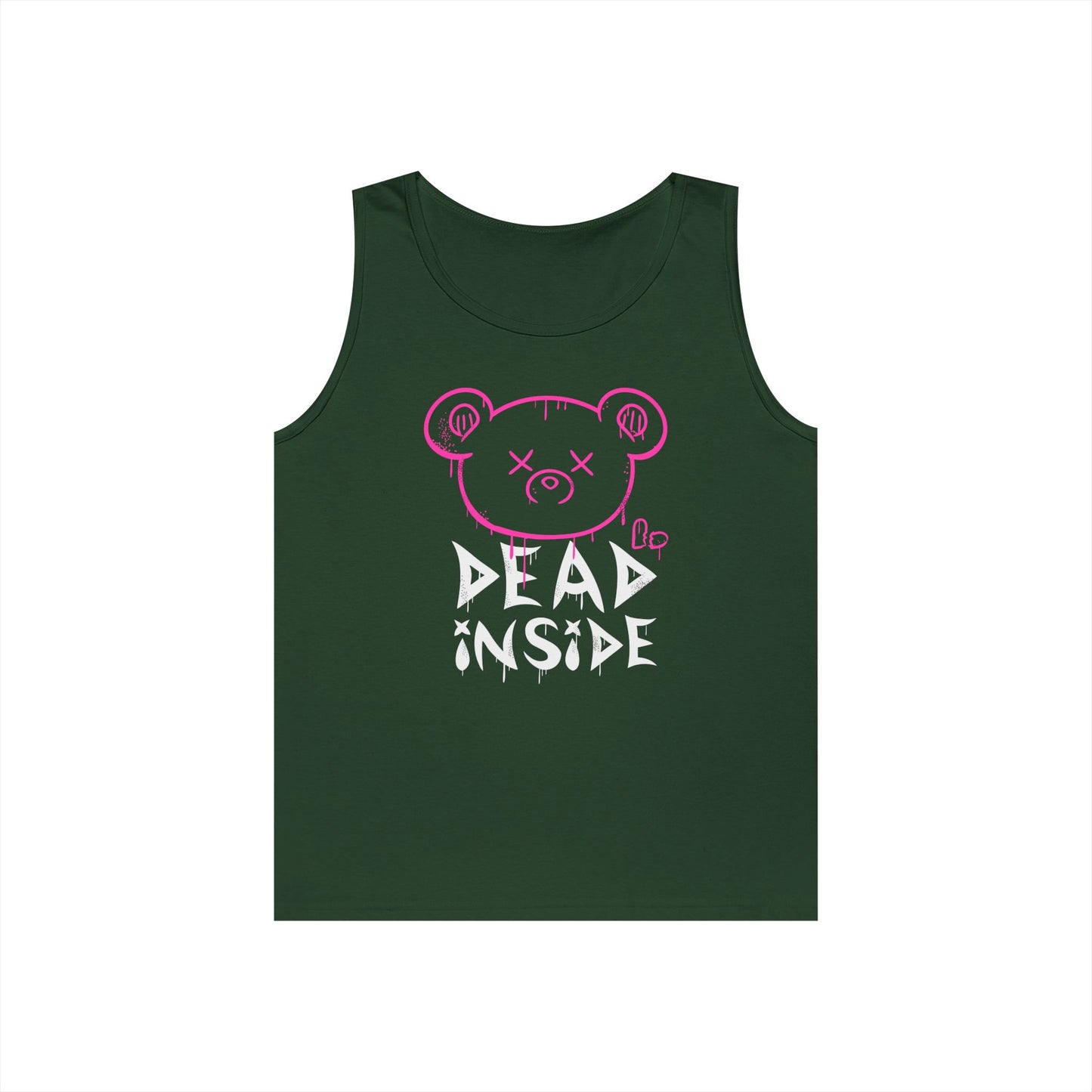 Unisex Heavy Cotton Tank Top - "Dead Inside" Graphic Tee for Casual Wear