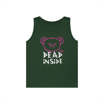 Unisex Heavy Cotton Tank Top - "Dead Inside" Graphic Tee for Casual Wear
