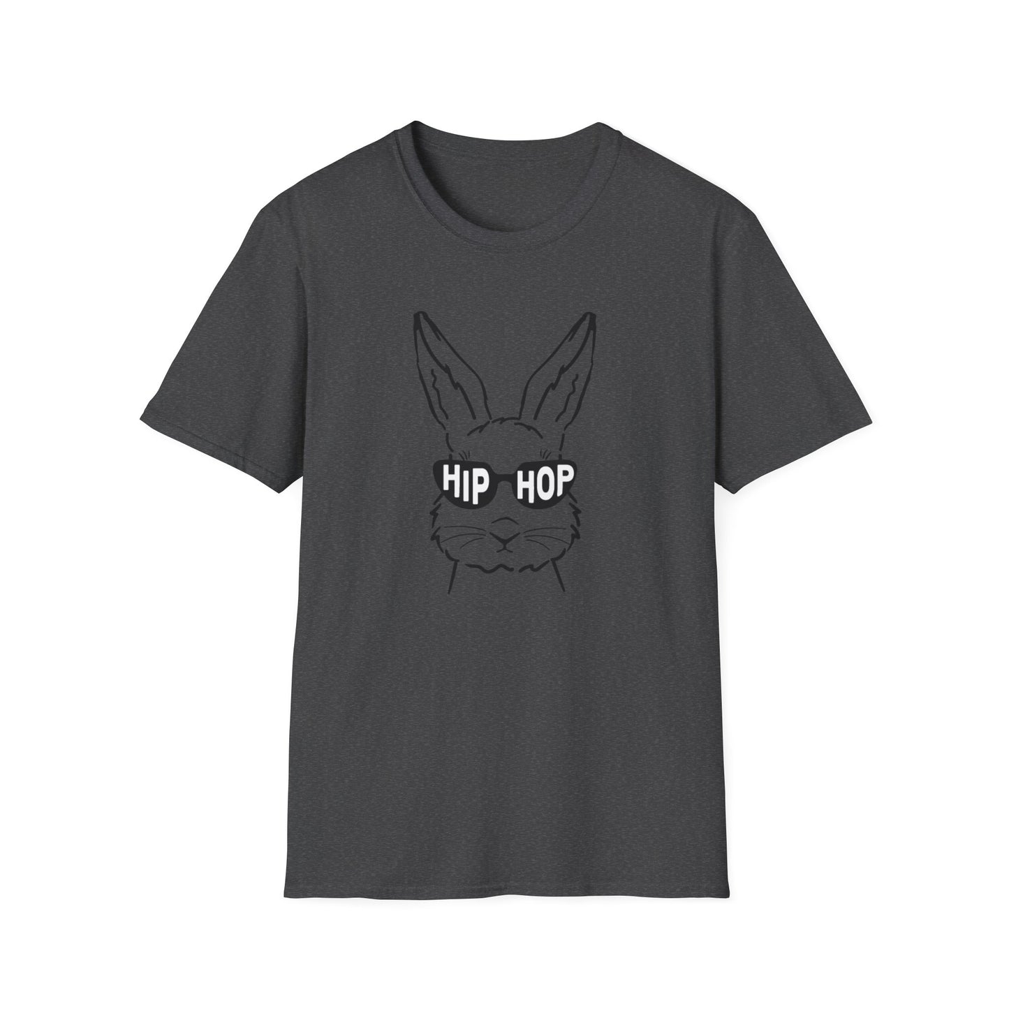 Hip Hop Bunny Graphic T-Shirt - Unisex Softstyle Tee for Music Lovers