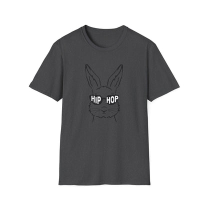 Hip Hop Bunny Graphic T-Shirt - Unisex Softstyle Tee for Music Lovers