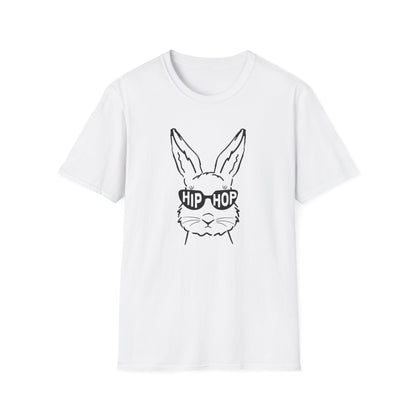 Hip Hop Bunny Graphic T-Shirt - Unisex Softstyle Tee for Music Lovers