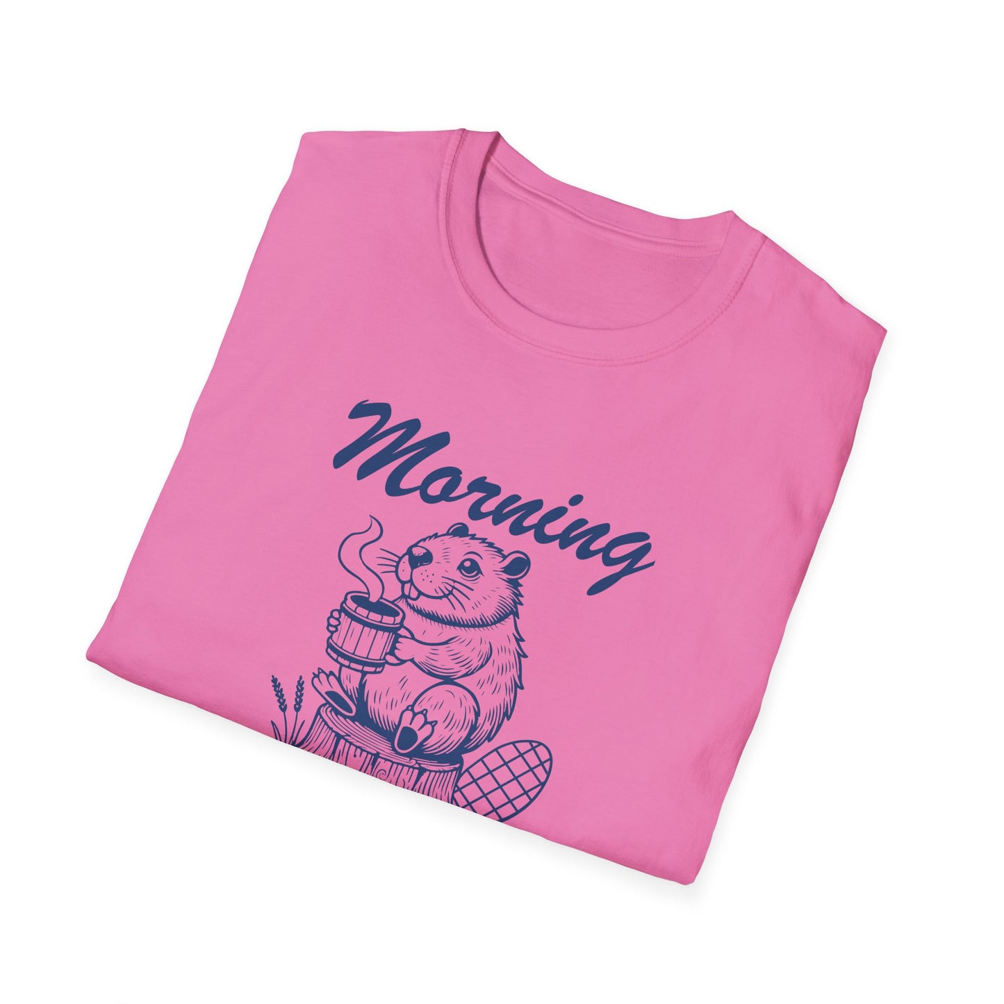 Funny Morning Wood Unisex T-Shirt - Softstyle Graphic Tee for Nature Lovers