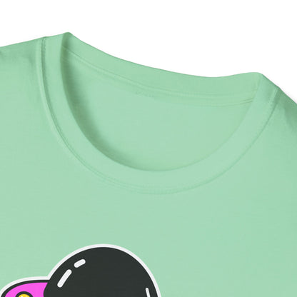 UFO Alien Smile Graphic T-Shirt | Fun Unisex Softstyle Tee for Casual Wear